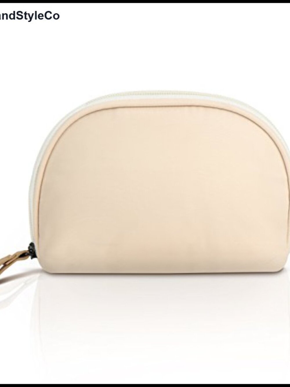 Half Moon Cosmetic Bag Travel Makeup Organizer Pouch Nylon Polyester
